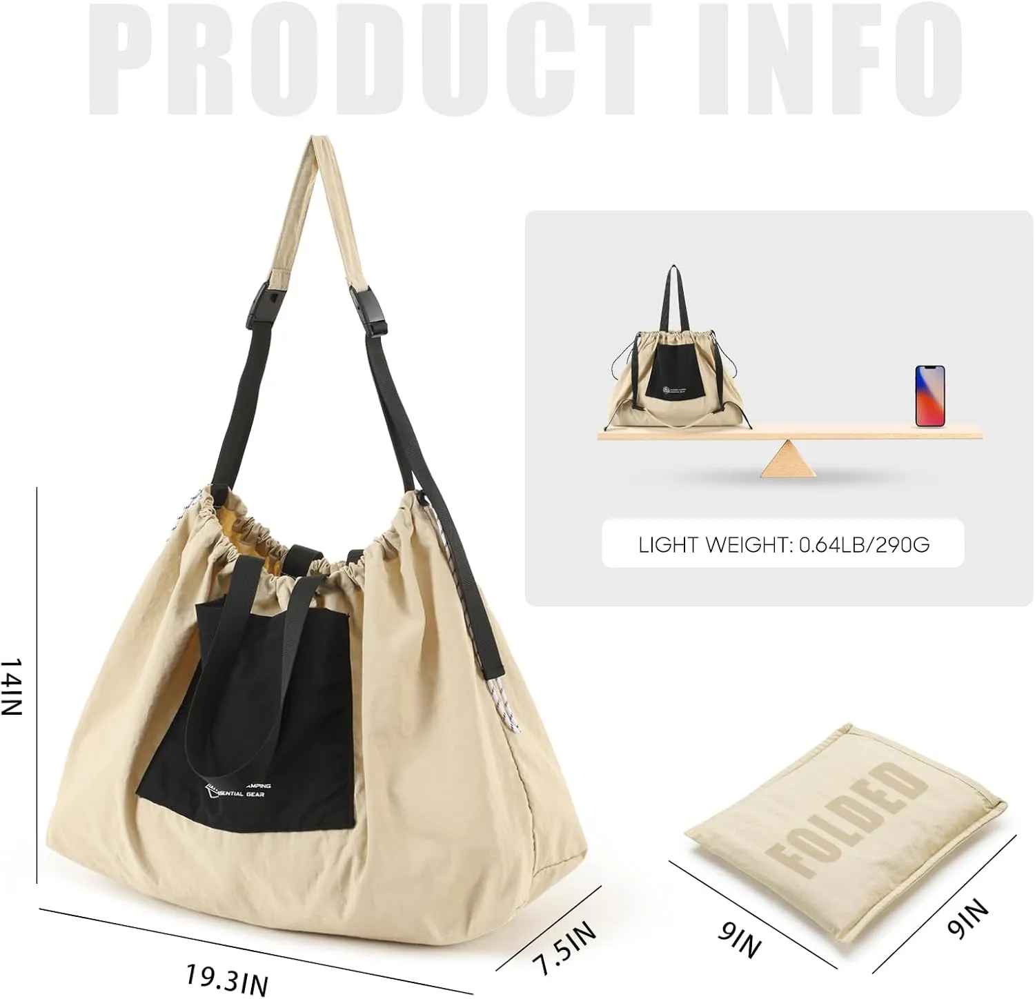 Travel Tote Bags for Men Women Fashion Beach Bags Lightweight Gym Tote Bags for Travel, Work, Shopping, Workout