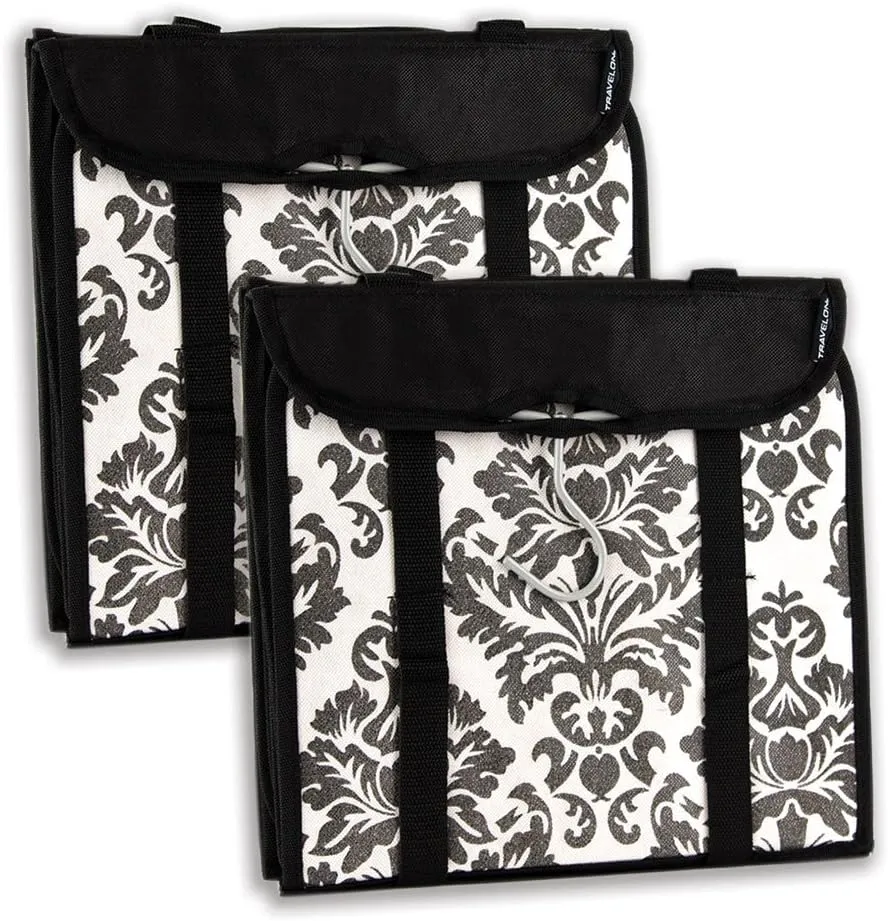 Travelon Hanging Handbag Organizer - Set of 2 (Black Damask)