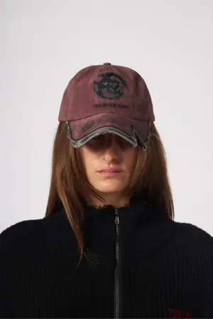 Treated Burgundy Workers Cap