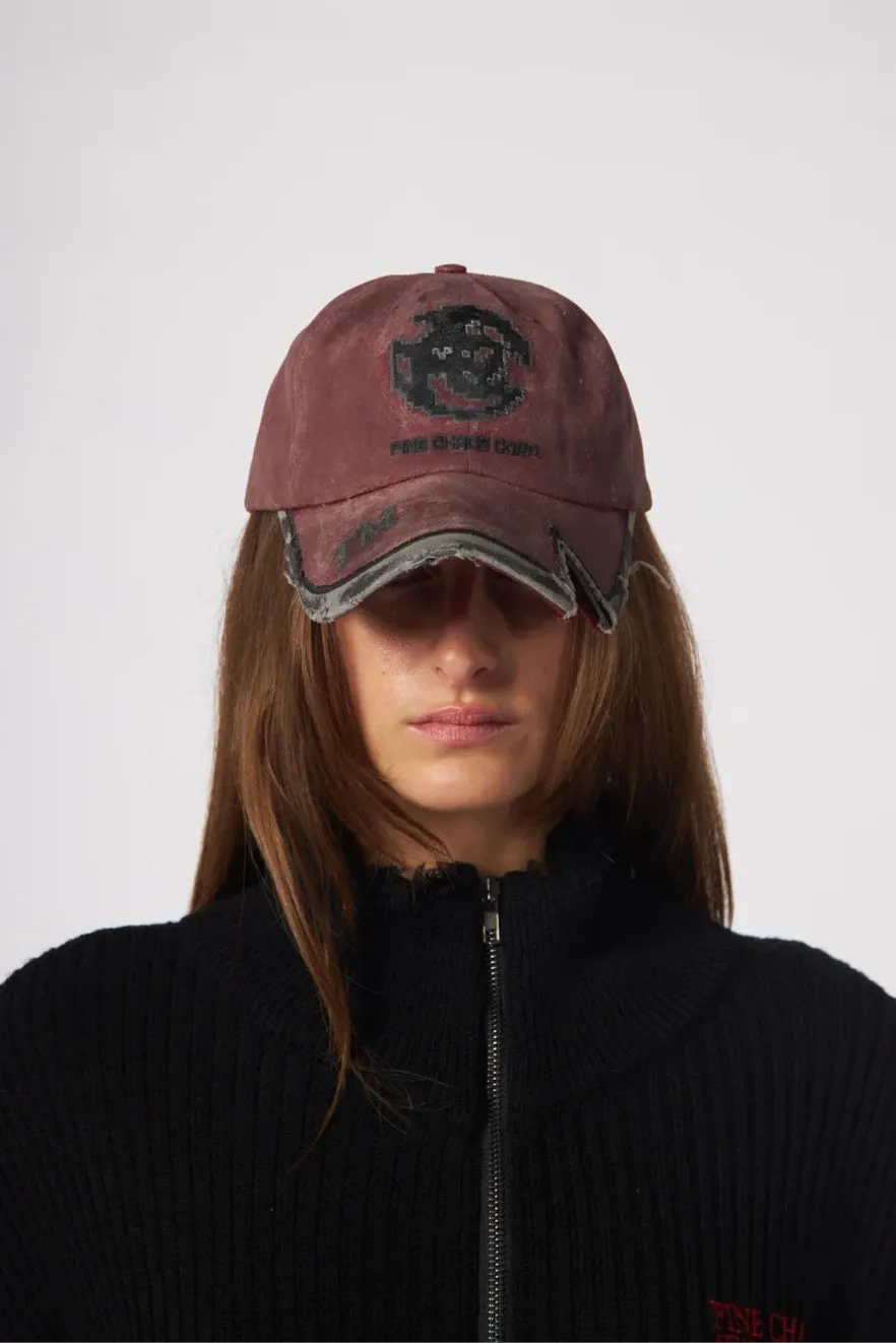 Treated Burgundy Workers Cap