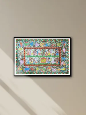 Tribal Dance in Bengal Pattachitra by Manoranjan Chitrakar