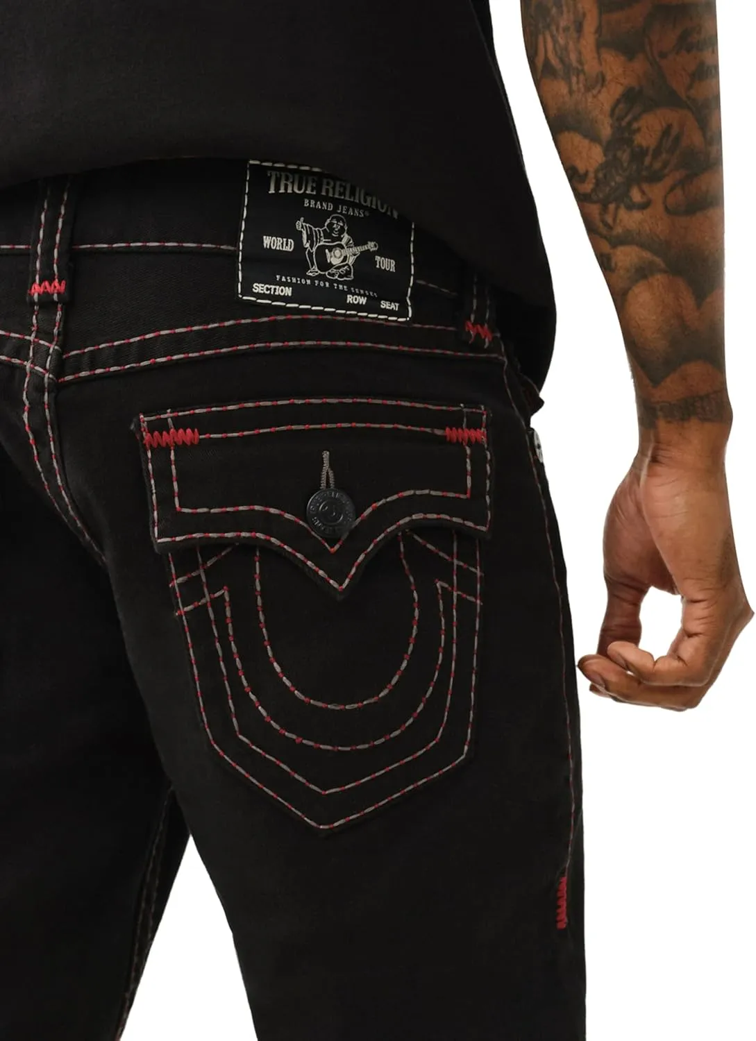 True Religion Men's Ricky Flap 1/2" PIKSTITCH