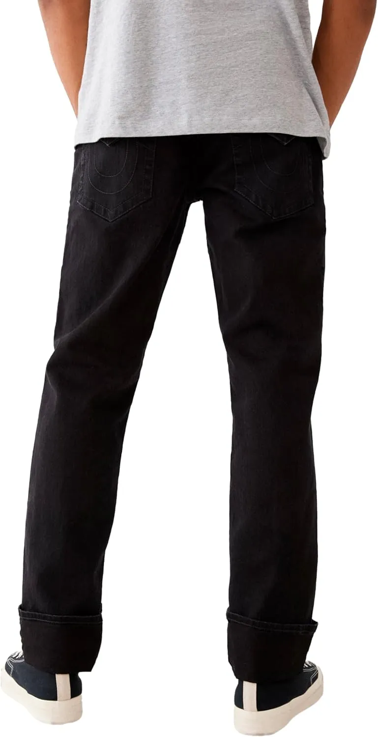 True Religion Men's Ricky Low Rise Straight Leg Jean with Back Flap Pockets