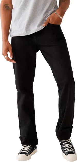 True Religion Men's Ricky Low Rise Straight Leg Jean with Back Flap Pockets