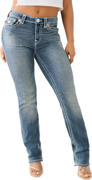 True Religion Women's Billie MID Rise Straight Flap Super T​