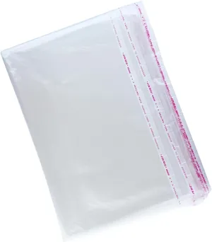 U-House 13" x 18" Clear Cellophane Bags Resealable Plastic OPP Bags Self Seal Poly Bags for Apparel,Party Wedding Gift Bags