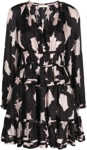 Ulla Johnson Women's Emery tie-dye Mini Dress Silk
