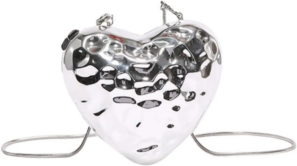 UMREN Acrylic Clutch Purse for Women Flower Shaped Evening Crossbody Bag Sparkly Metallic Acrylic Handbag for Wedding Party