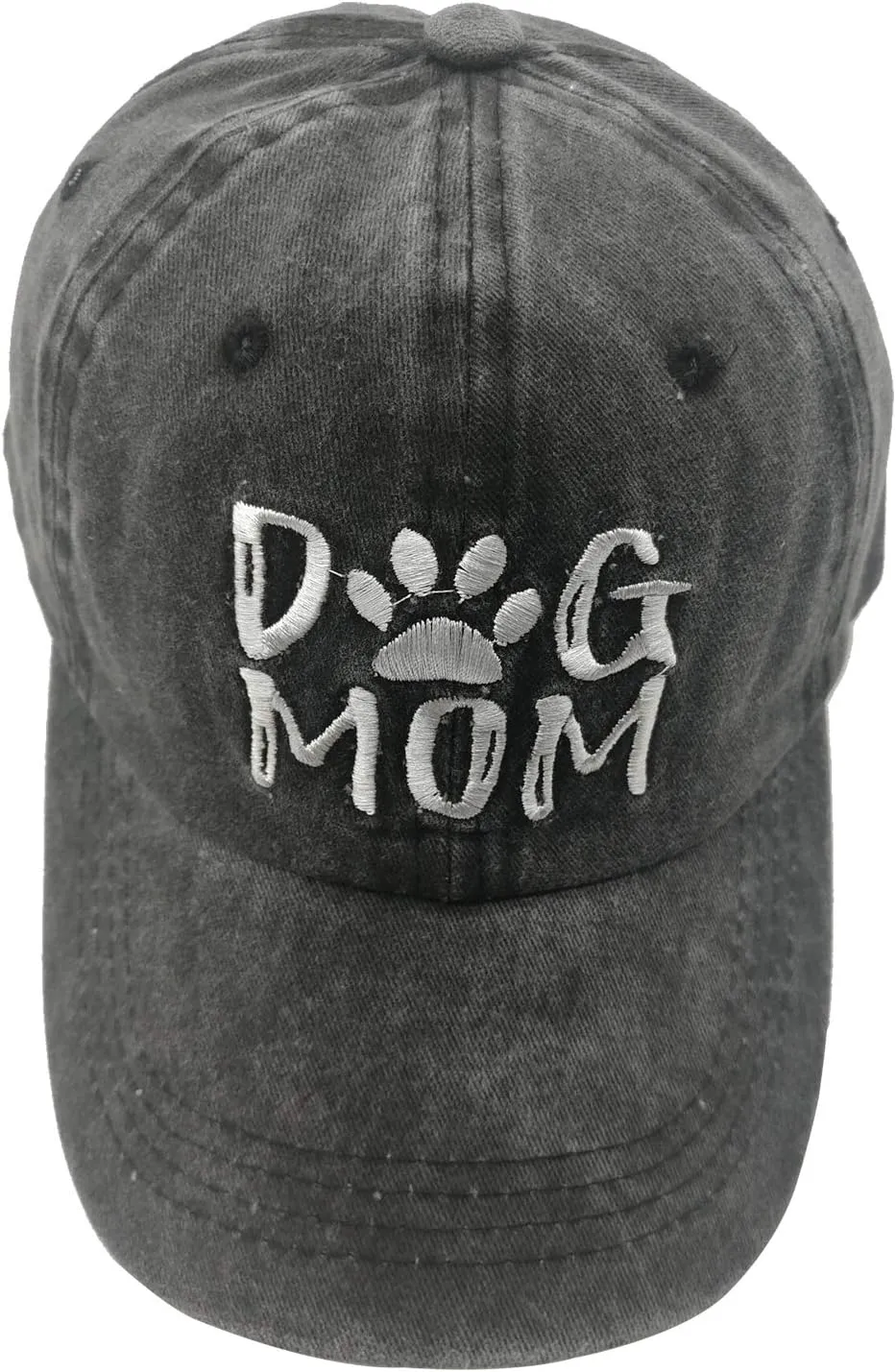 Unisex Dog Mom Vintage Jeans Adjustable Baseball Cap Cotton Denim Dad Hat