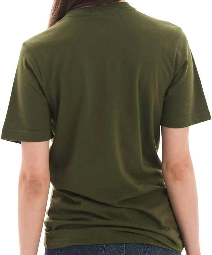 Unisex Ring Spun Combed Cotton Short Sleeve Deluxe Jersey T-Shirt