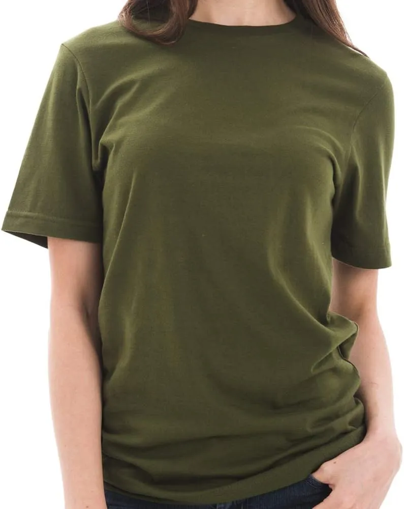 Unisex Ring Spun Combed Cotton Short Sleeve Deluxe Jersey T-Shirt