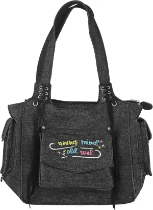 UpTown women Folks Denim handbag for office, office bag, college bag Black
