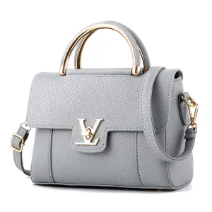 V Women's Luxury Leather Clutch Bag