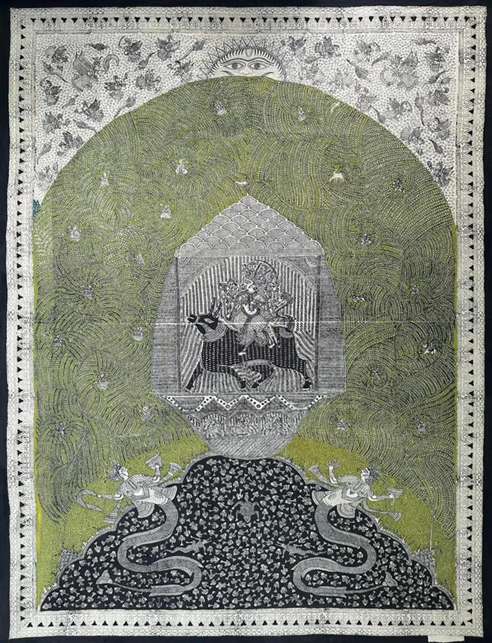 Vahanvati Mata in Mata Ni Pachedi by Sanjay Chitara