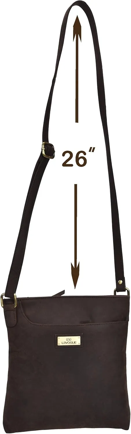 VALENCHI Leather Crossbody Bags for Women - Women's Crossbody Handbags - Trendy Leather Purse for Women - Ladies Sling Bag