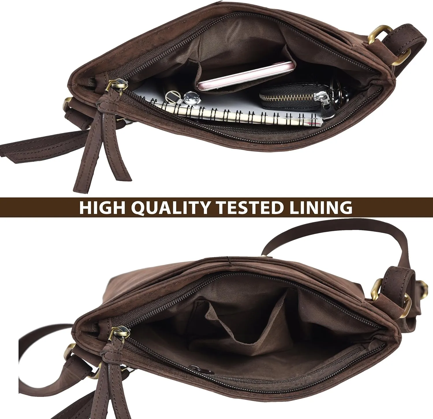 VALENCHI Leather Crossbody Bags for Women - Women's Crossbody Handbags - Trendy Leather Purse for Women - Ladies Sling Bag