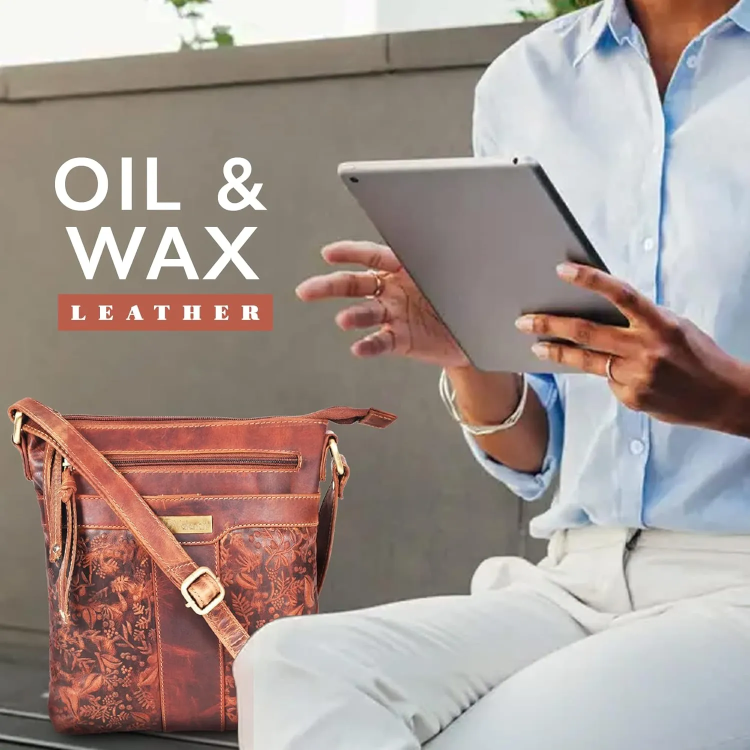 VALENCHI Leather Crossbody Bags for Women - Women's Crossbody Handbags - Trendy Leather Purse for Women - Ladies Sling Bag