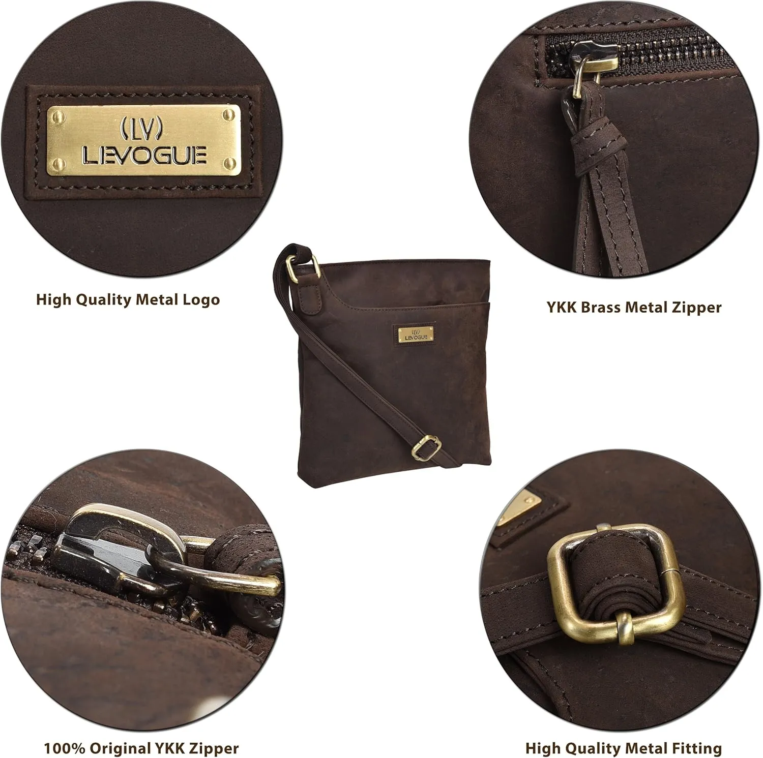 VALENCHI Leather Crossbody Bags for Women - Women's Crossbody Handbags - Trendy Leather Purse for Women - Ladies Sling Bag