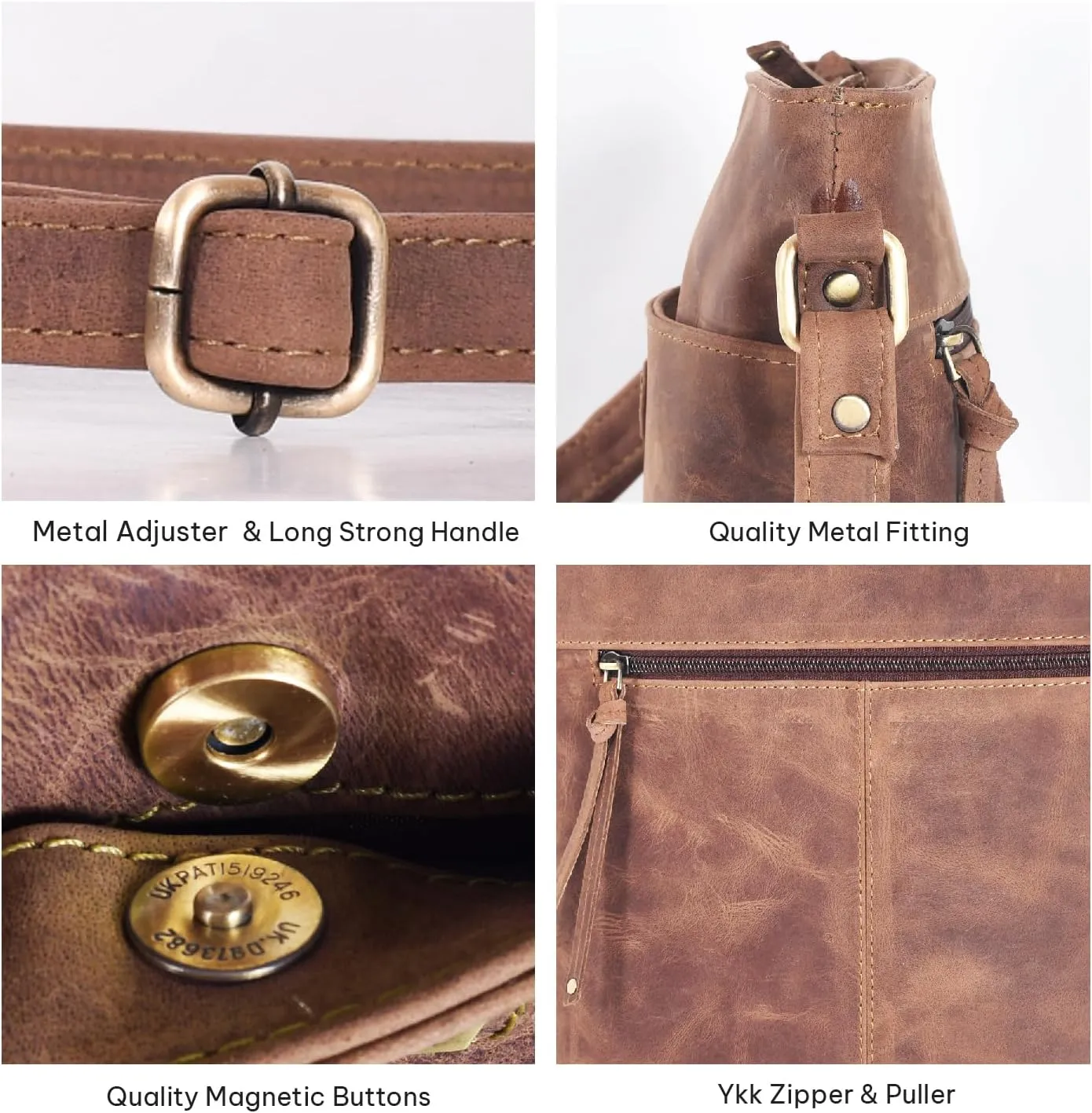VALENCHI Leather Crossbody Bags for Women - Women's Crossbody Handbags - Trendy Leather Purse for Women - Ladies Sling Bag