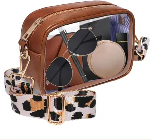 Vangue Clear Purse for Women Stadium Approved, Clear Crossbody Bag with Adjutable Strap, Transparent Bag for Sports Concert