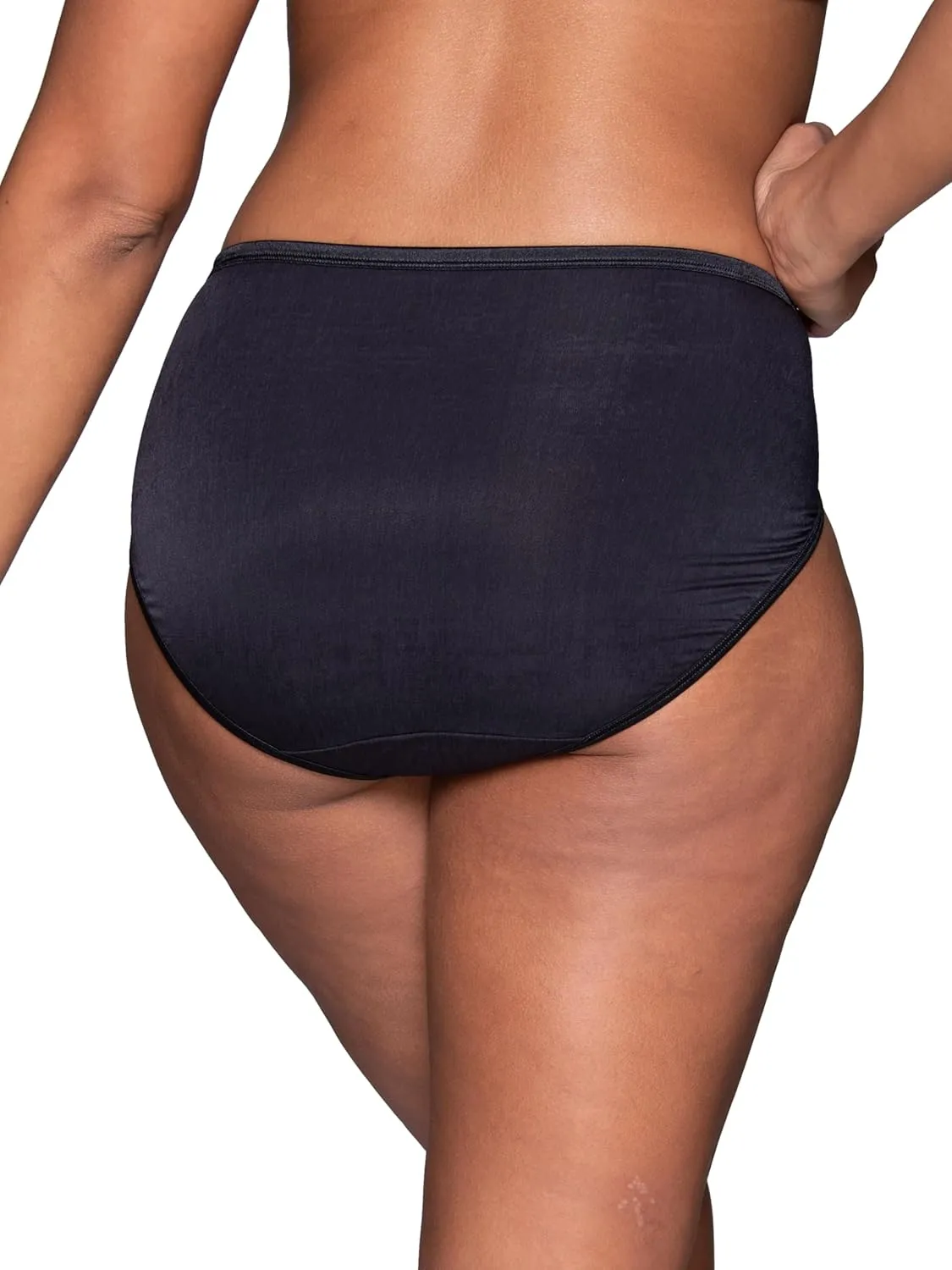 Vanity Fair Women's Illumination Hi Cut Panties, Silky Stretch & Satin Trim