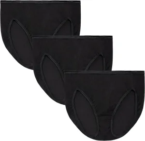 Vanity Fair Women's Illumination Hi Cut Panties, Silky Stretch & Satin Trim