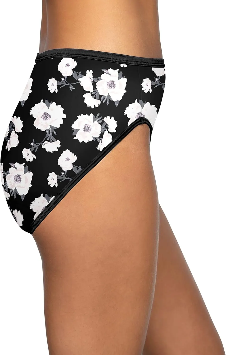 Vanity Fair Women's Illumination Hi Cut Panties, Silky Stretch & Satin Trim
