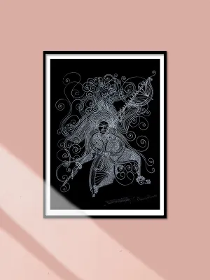 Veena Saraswati in Surpur Art by Krishna Prakash
