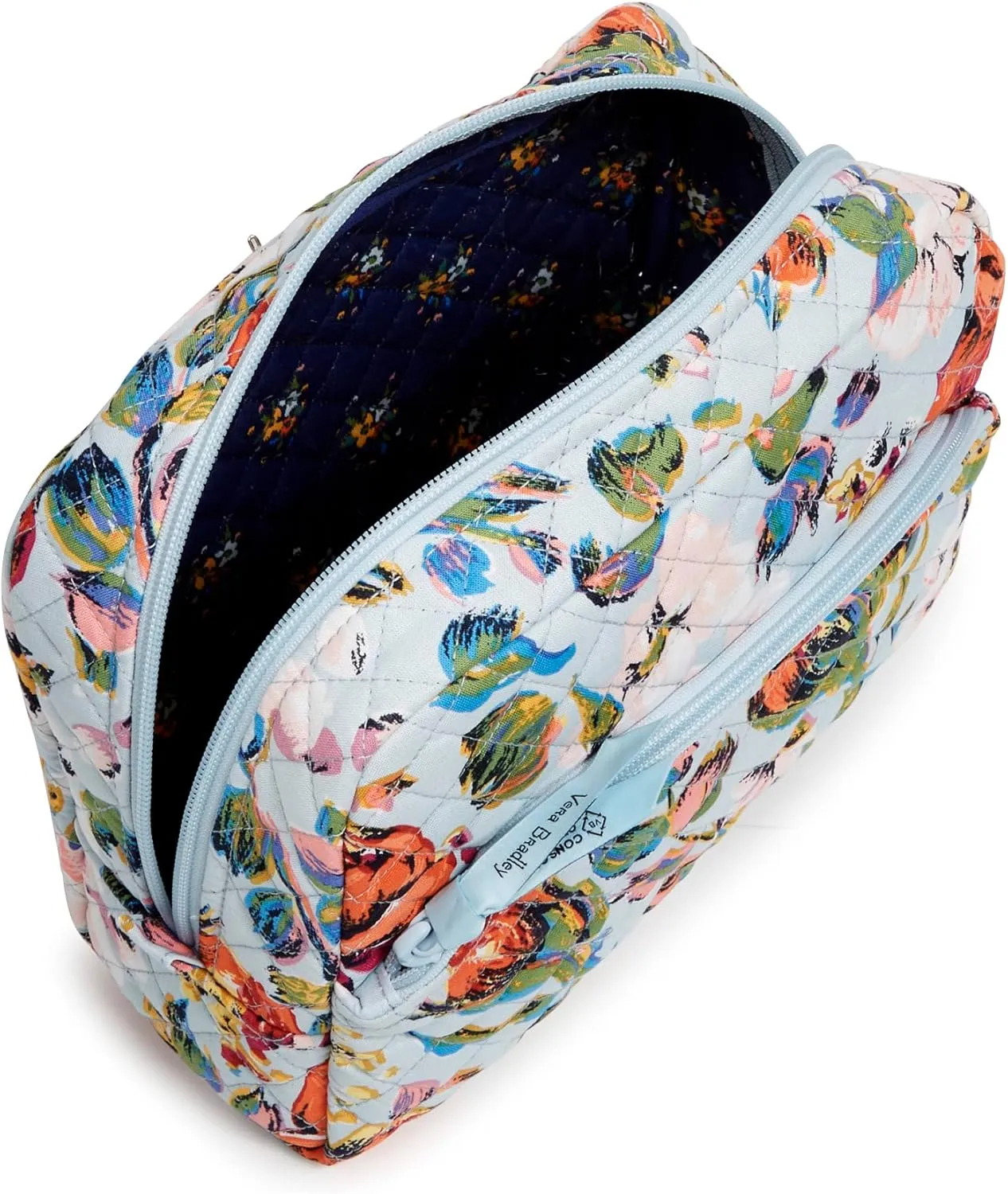 Vera Bradley Women's Cotton Large Cosmetic Makeup Organizer Bag
