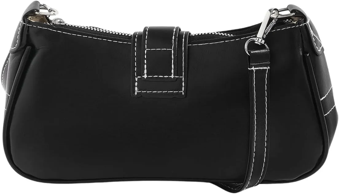 Verdusa Women's Y2K Punk Shoulder Handbags Star Pattern PU Leather Underarm Bag