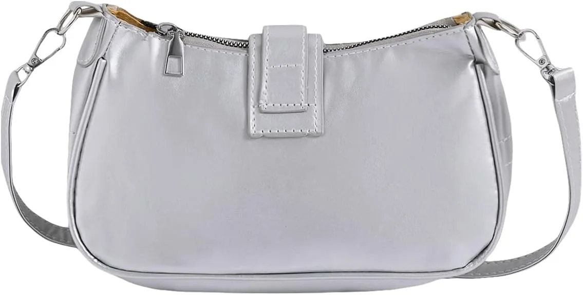 Verdusa Women's Y2K Punk Shoulder Handbags Star Pattern PU Leather Underarm Bag