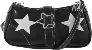 Verdusa Women's Y2K Punk Shoulder Handbags Star Pattern PU Leather Underarm Bag
