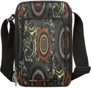Vintage Impressionism Circles Crossbody Bag Small Sling Bag for Women and Men with Adjustable Shoulder Strap and Zipper Waterproof Fanny Pack for Working Traveling Hiking