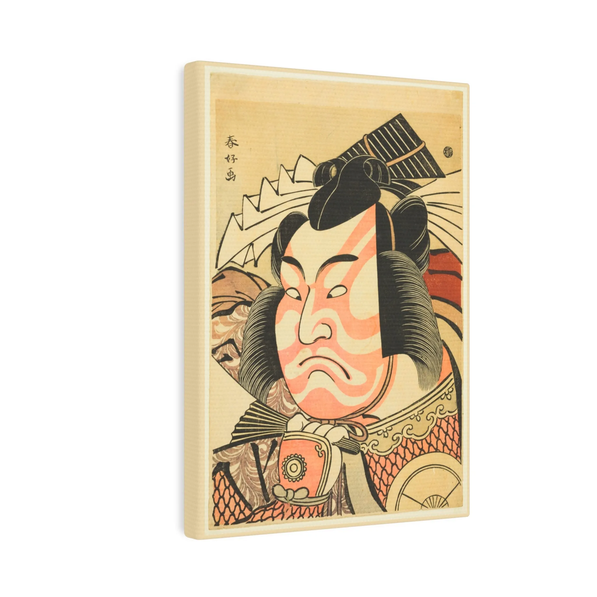 Vintage Japanese Print Actor Iwai Hanshiro IV as Akita Jonosuke Yoshikage in a Shibaraku Canvas Art