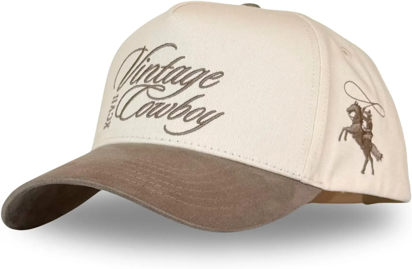 Vintage Western Trucker Hat | Men & Women | Country Cute Caps for Cowgirls Cowboys | Camo Denim Embroidered Cotton | Snapback