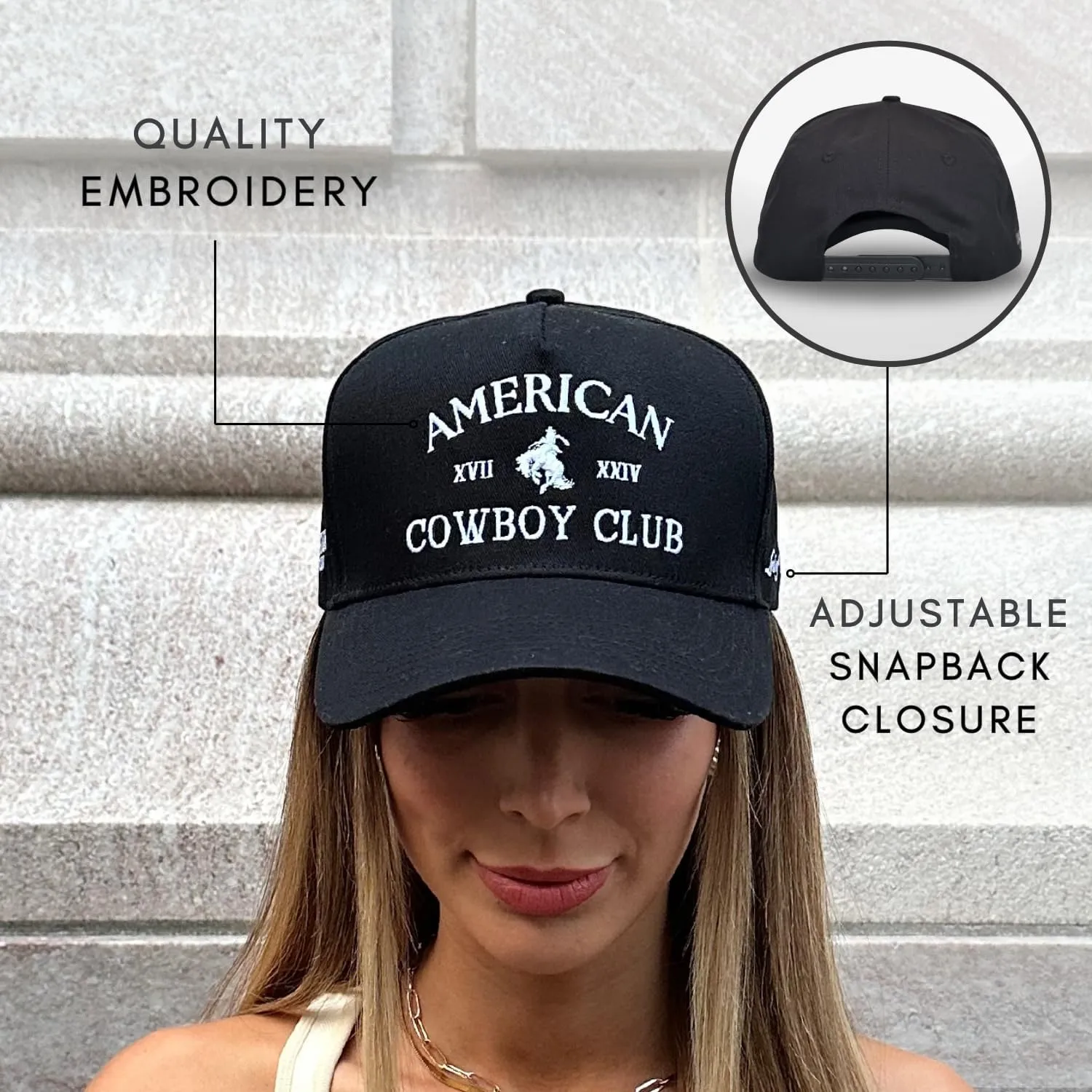 Vintage Western Trucker Hat | Men & Women | Country Cute Caps for Cowgirls Cowboys | Camo Denim Embroidered Cotton | Snapback