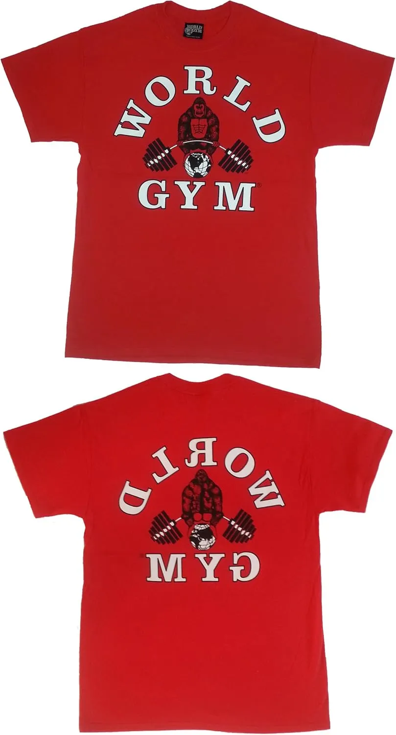 W100 Bodybuilding Gym Shirt 2-Side Logo Print