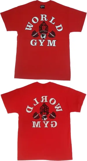 W100 Bodybuilding Gym Shirt 2-Side Logo Print
