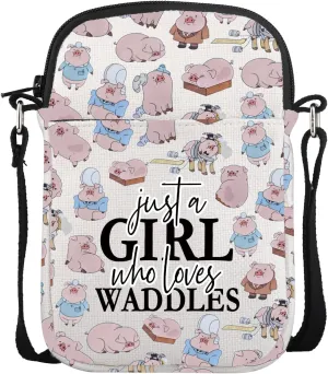 Waddles Pig Inspired Crossbody Purse Bags Mabel Pet Pig Grocery Bag Mystery Shack Gift
