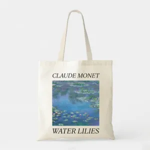 Water Lilies Canvas - White Cotton Tote Bag