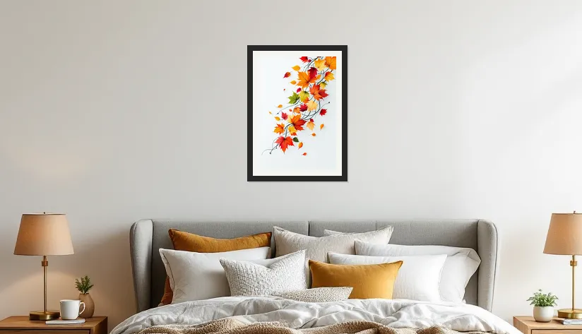 Whirling Autumn Leaves Canvas Art Wall Art Poster
