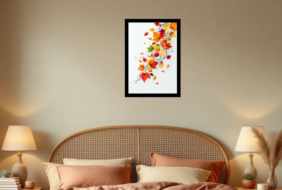 Whirling Autumn Leaves Canvas Art Wall Art Poster