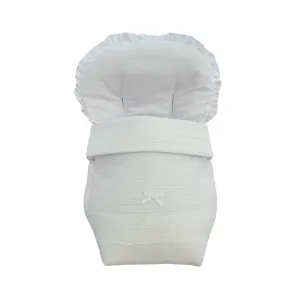 White Universal Car Seat Footmuff