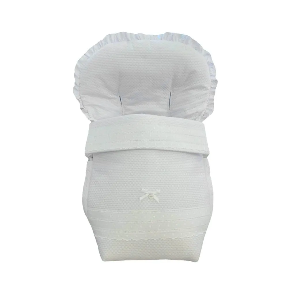 White Universal Car Seat Footmuff
