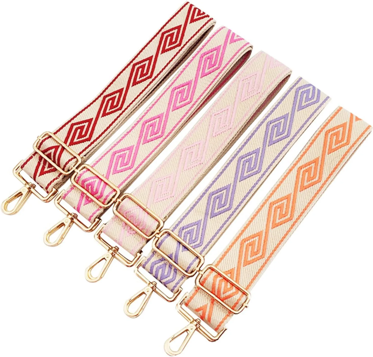 Wide Diamond Pattern Purse Bag Strap Replacement Adjustable Crossbody Handbag Purse Strap Handbag Strap Extender (Blue)