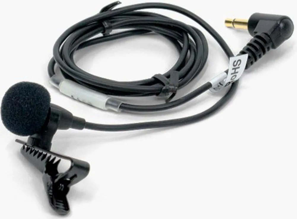 Williams Sound MIC 090 Mini Lapel Clip Microphone; Use with PPA T27, PFM/PPA T46, PFM/PPA R38, R37; 3.5mm Right-Angle Plug; 39" Cord Length