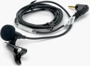 Williams Sound MIC 090 Mini Lapel Clip Microphone; Use with PPA T27, PFM/PPA T46, PFM/PPA R38, R37; 3.5mm Right-Angle Plug; 39" Cord Length