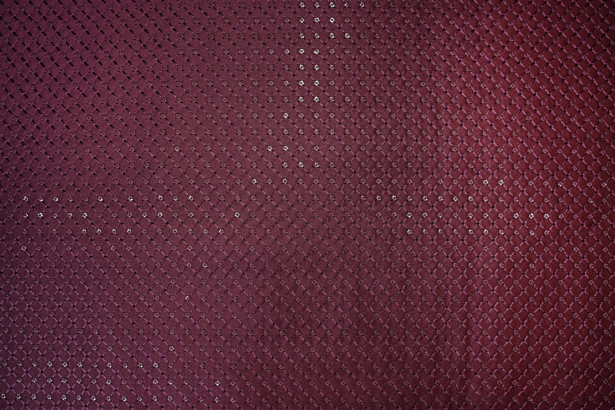 Wine Satin Silk with Thread Work & Sequins Geometric Elegance