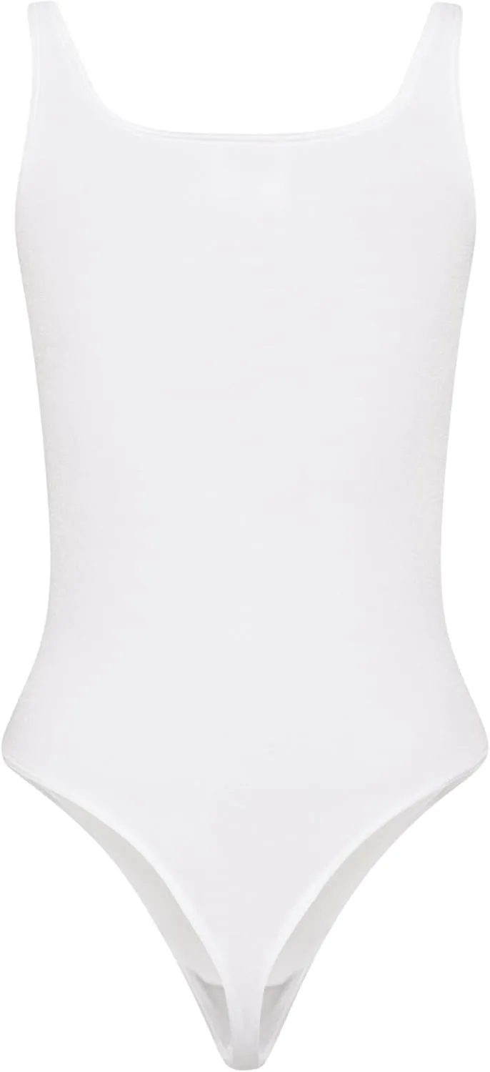 Wolford Jamaika String Body For Women Iconic Bodysuit Seamless Slim Fit Sleeveless Reinforced Scoop Neck and Armholes