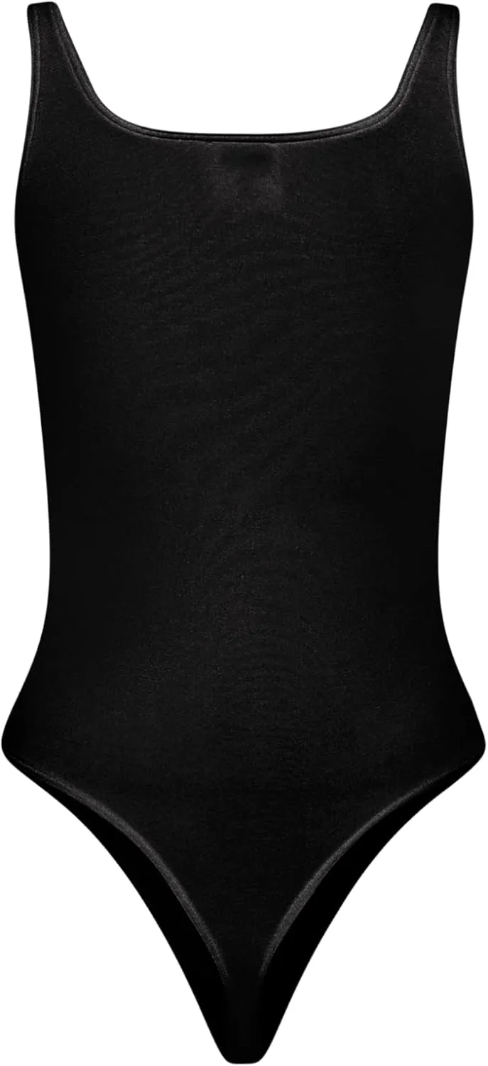 Wolford Jamaika String Body For Women Iconic Bodysuit Seamless Slim Fit Sleeveless Reinforced Scoop Neck and Armholes